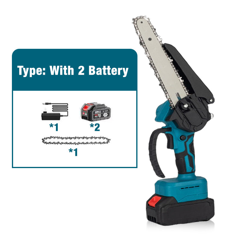 🔥Promoción por Tiempo Limitado 55% DESCUENTO🔥Mini Motosierra Inalámbrica de 6 Pulgadas con 2 Baterías