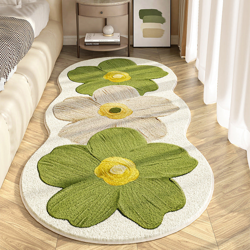 🌸Alfombra suave con patrón floral irregular