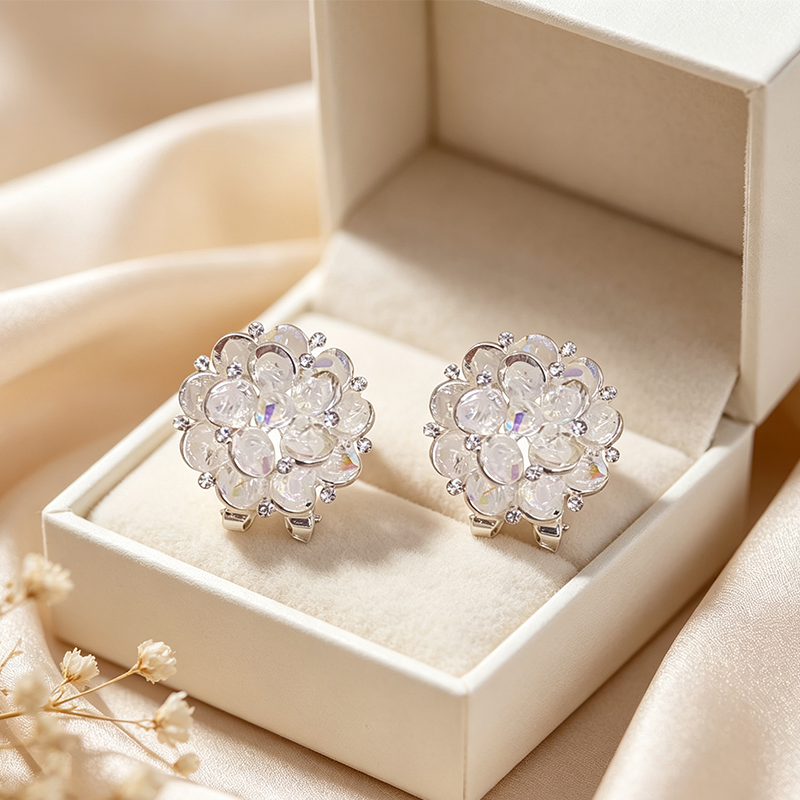 🌸✨ ¡50% DE DESCUENTO! Aretes de Aro Floral Brillante y Elegante – Flores con Circonitas, Ligeros y Seguros para Uso Diario 💎👂