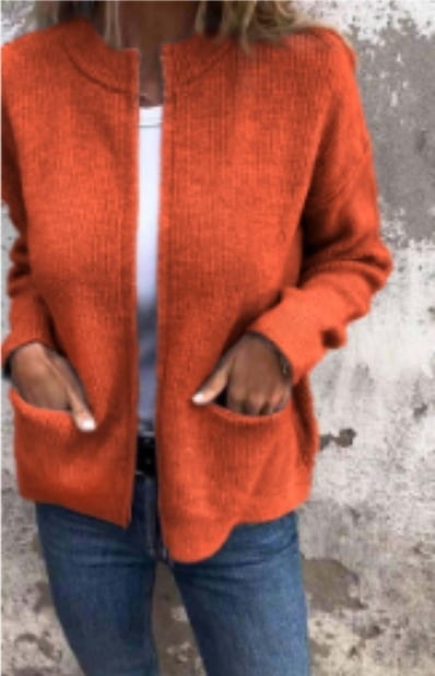 Chaqueta de Punto para Mujer | Casual Versátil con Bolsillos | Ideal para Otoño e Invierno