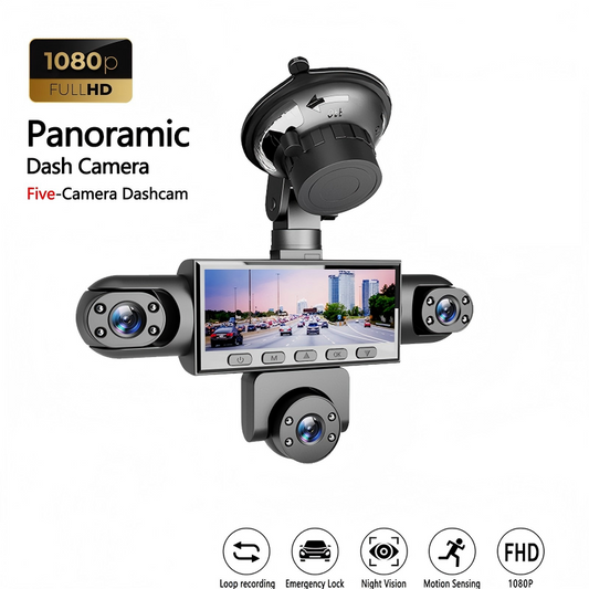 📹🚗Cámara de Tablero Multi-Lente HD 1080P con Visión Nocturna