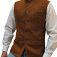Chaleco de espiga para hombre con cuello alto