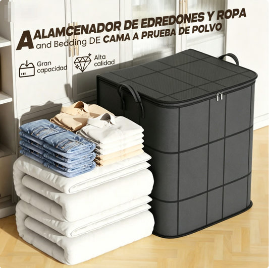 🔥🛏️ ¡50% DE DESCUENTO! Organizador de Edredones y Ropa de Cama – Protege del Polvo, Ahorra Espacio, Ideal para Armarios y Estanterías ✨🏠