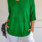 💖 Top Tejido con Cuello en V de Color Liso – Estilo Elegante y Cómodo para Cualquier Ocasión ✨👚