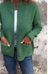 Chaqueta de Punto para Mujer | Casual Versátil con Bolsillos | Ideal para Otoño e Invierno