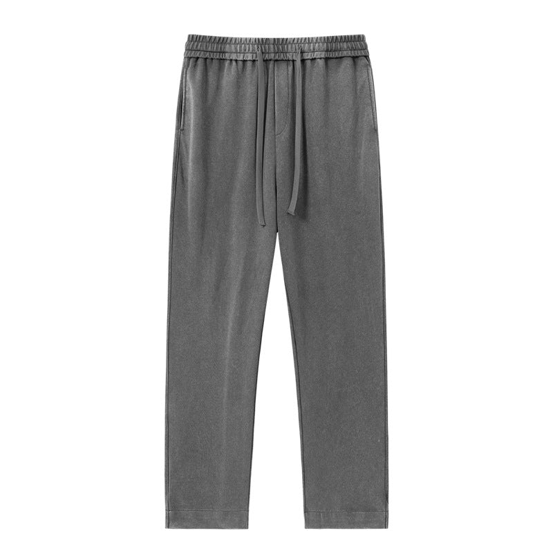 Men’s Acid-Wash Cotton Sweatpants – Relaxed Fit