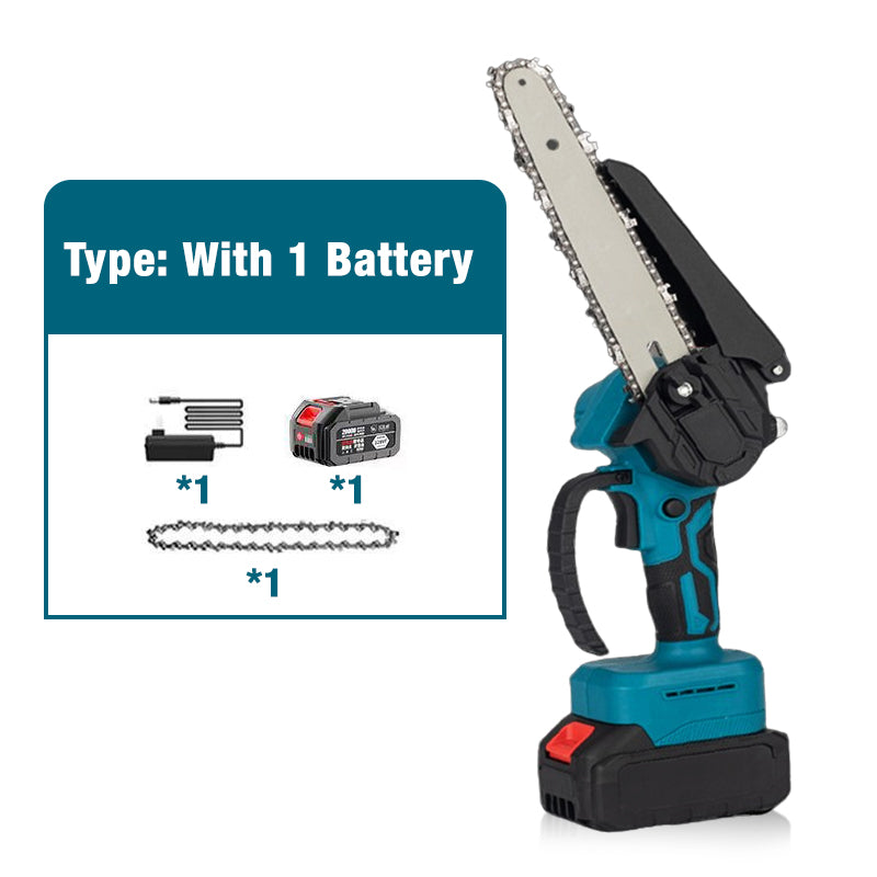🔥Promoción por Tiempo Limitado 55% DESCUENTO🔥Mini Motosierra Inalámbrica de 6 Pulgadas con 2 Baterías