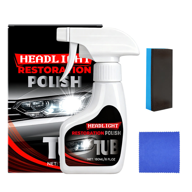 Restaurador profesional de faros de coche de 180 ml con esponja 🧽🚗