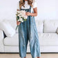 🔥Limited time sale 50% OFF💕Women's Cute Casual Button Jumpsuit Ripped Denim Overalls