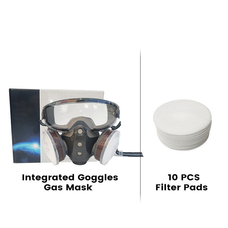 Gases Peligrosos?6 Industrias! Máscara 2 Filtros Carbón+Anti-Fugas! Sello EPDM+🔄 Doble Función! ¡Seguridad Total!⚡️
