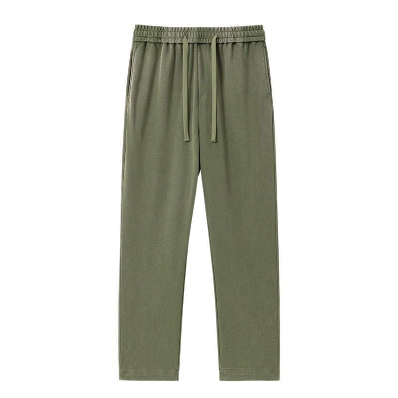 Men’s Acid-Wash Cotton Sweatpants – Relaxed Fit