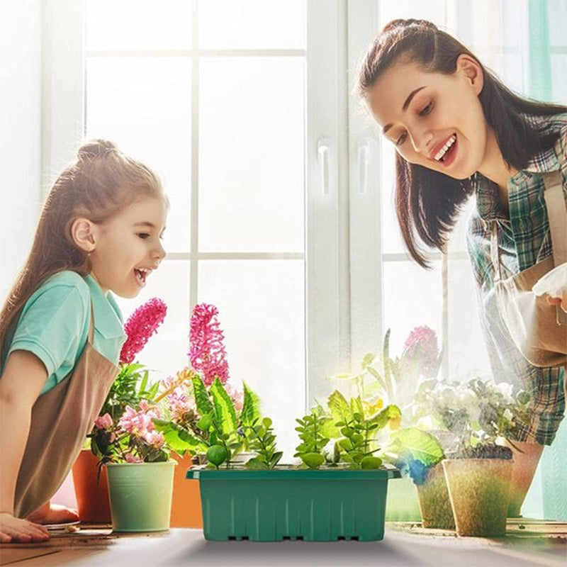 🌱 Bandejas de Cultivo con Luz de Crecimiento – Temporizador, Ajuste de Humedad, Drenaje, Ideal para Germinación de Semillas 50% OFF