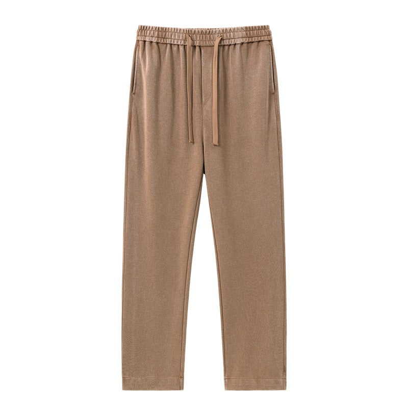 Men’s Acid-Wash Cotton Sweatpants – Relaxed Fit