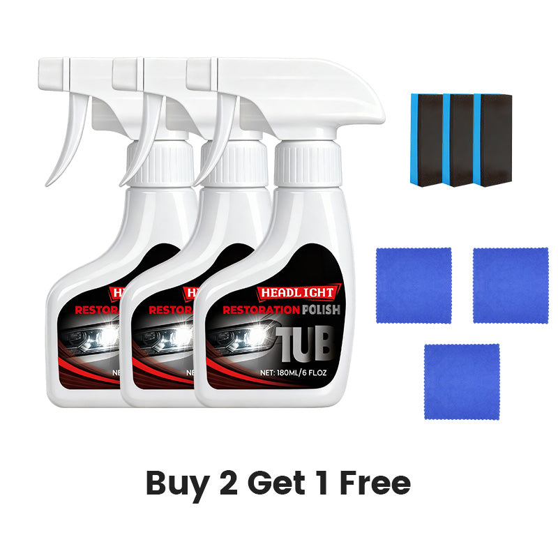 Restaurador profesional de faros de coche de 180 ml con esponja 🧽🚗