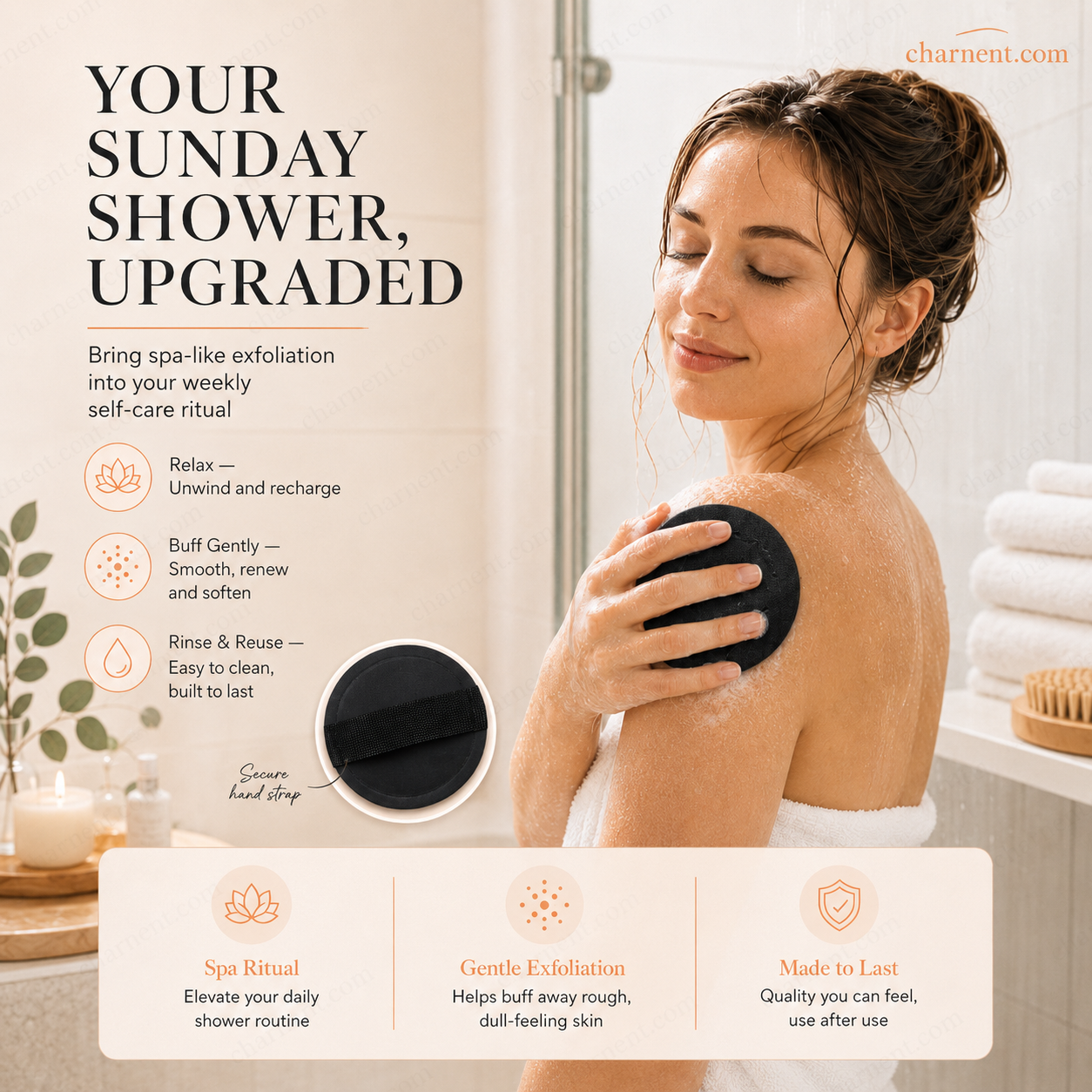 🚿🧖‍♀️ ¡50% DE DESCUENTO! Almohadillas Exfoliantes para Ducha – Elimina Células Muertas, Activa la Circulación y Deja la Piel Sedosa ✨