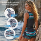 ⏰LAST DAY 50% OFF - Miraclesuit Women's Tummy Control Tankini Set with Built-In Bra – Flattering Boho Swimwear with Shorts🔥