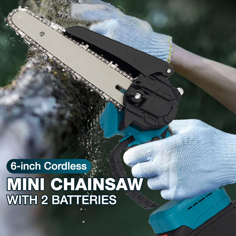 🔥Promoción por Tiempo Limitado 55% DESCUENTO🔥Mini Motosierra Inalámbrica de 6 Pulgadas con 2 Baterías