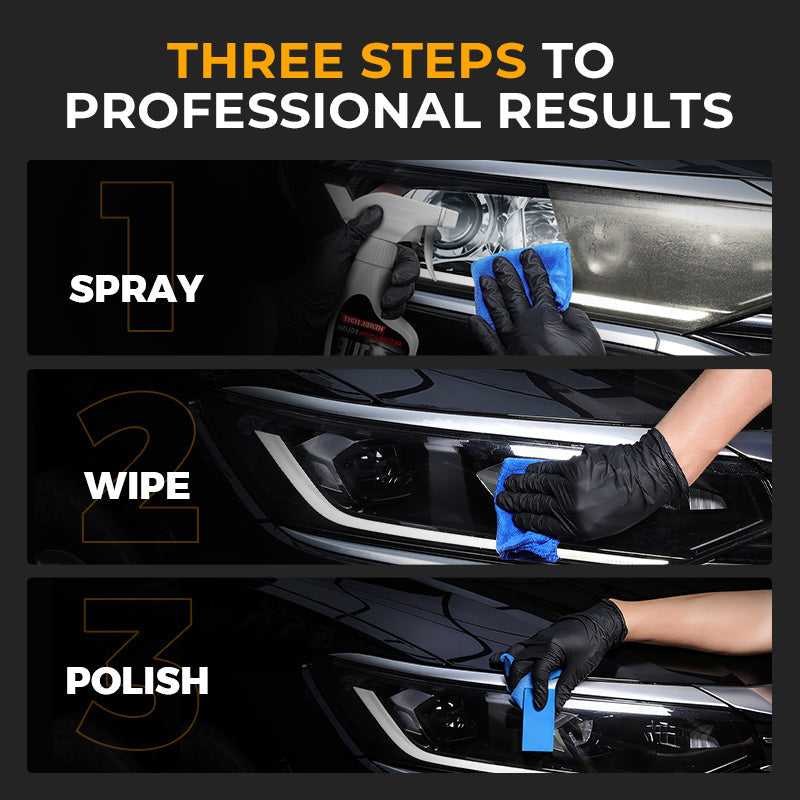 Restaurador profesional de faros de coche de 180 ml con esponja 🧽🚗