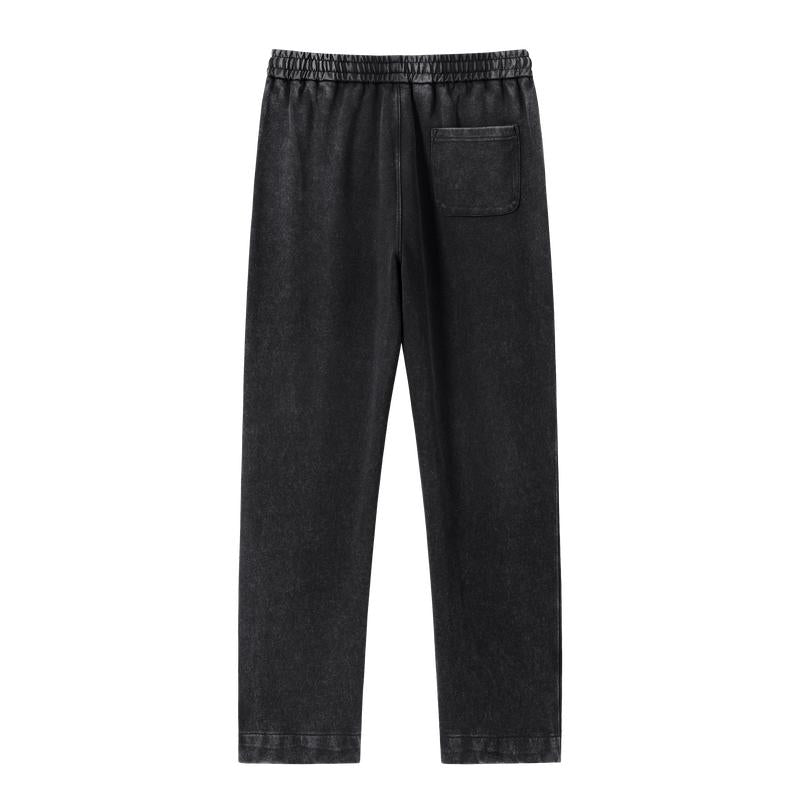 Men’s Acid-Wash Cotton Sweatpants – Relaxed Fit