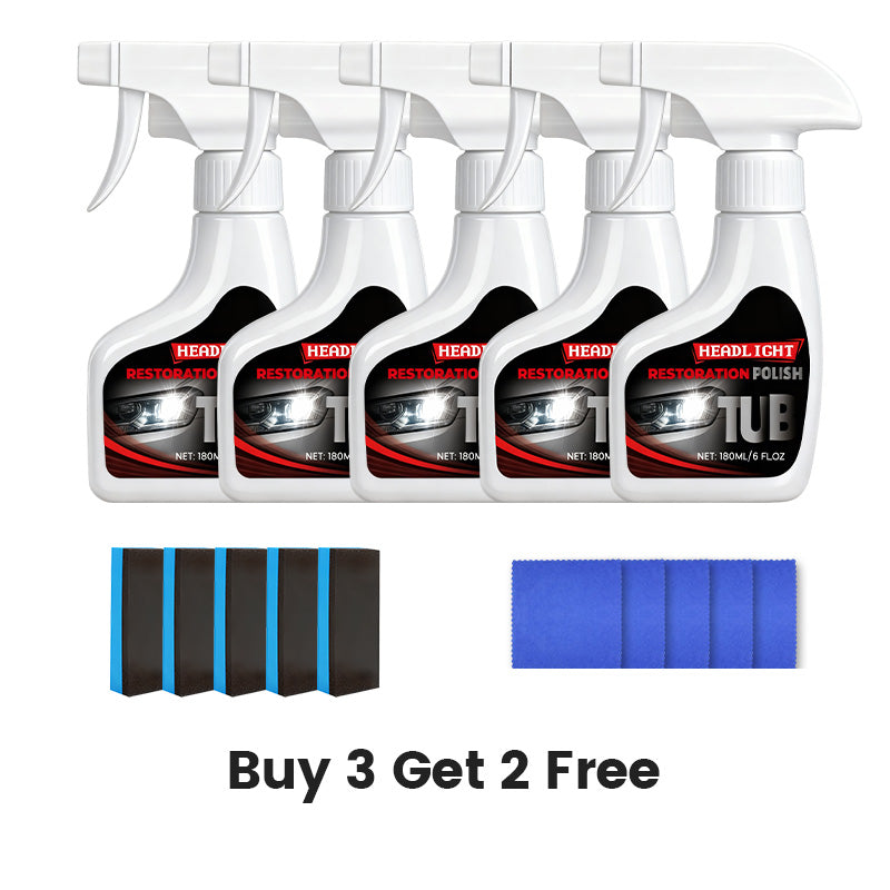 Restaurador profesional de faros de coche de 180 ml con esponja 🧽🚗