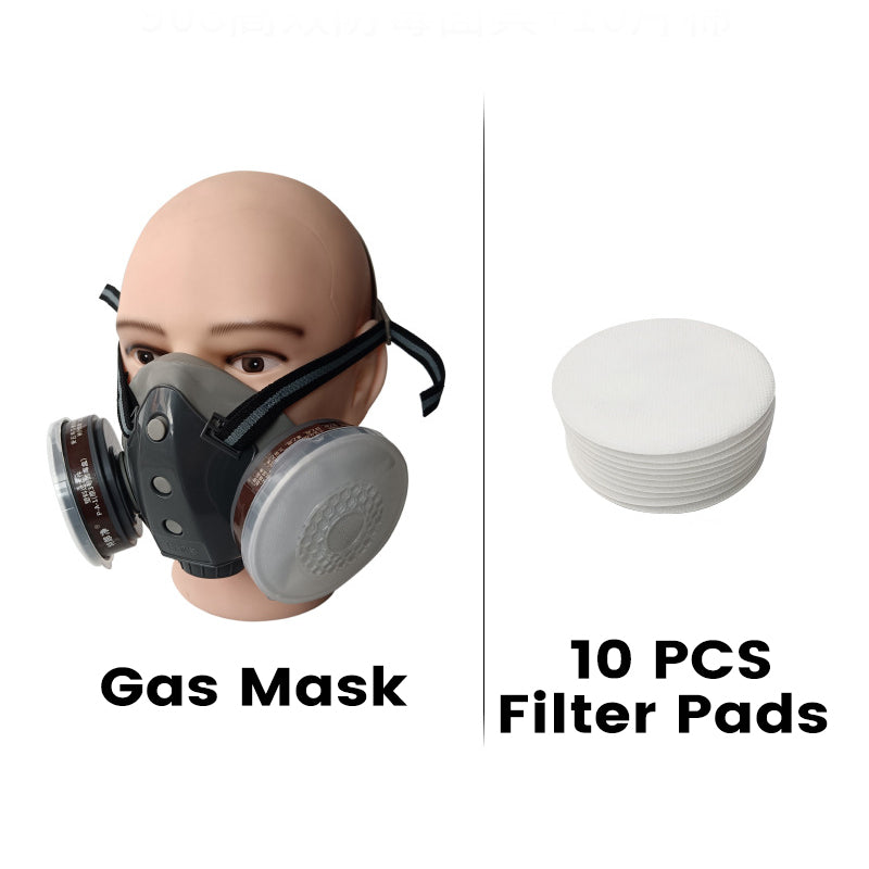 Gases Peligrosos?6 Industrias! Máscara 2 Filtros Carbón+Anti-Fugas! Sello EPDM+🔄 Doble Función! ¡Seguridad Total!⚡️