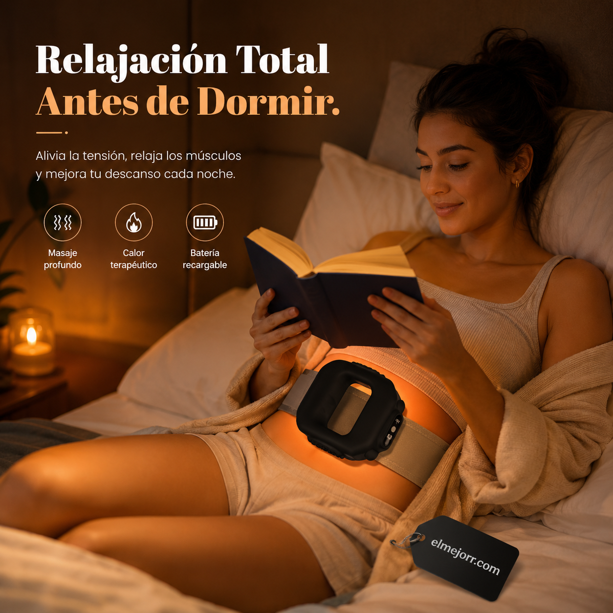 🏆Anillo de masaje eléctrico de 5 velocidades, con correa ajustable🌿👑