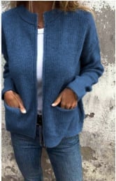 Chaqueta de Punto para Mujer | Casual Versátil con Bolsillos | Ideal para Otoño e Invierno