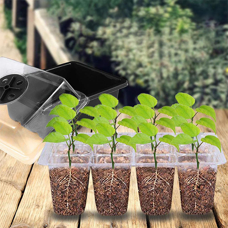 🌱 Bandejas de Cultivo con Luz de Crecimiento – Temporizador, Ajuste de Humedad, Drenaje, Ideal para Germinación de Semillas 50% OFF