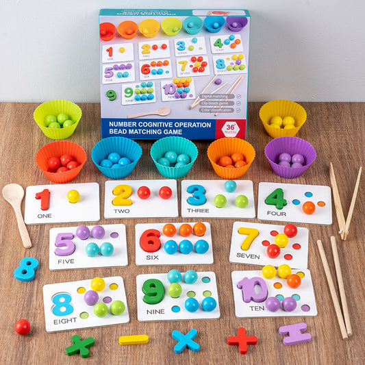 🏅Montessori Clip Bead Math Toy Set