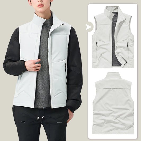 ⏳Middenjaaruitverkoop💥Heren Comfortabele Sneldrogende Vest met Zakken