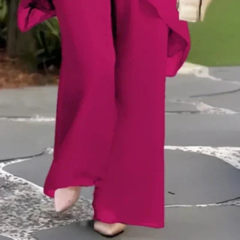 💝 Conjunto de dos piezas de gasa para mujer, talla grande, estilo modern