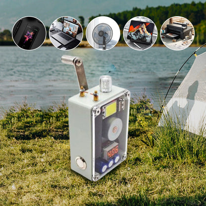 Handzwengelgenerator voor buiten - noodverlichting, ontsteking en telefoonoplader