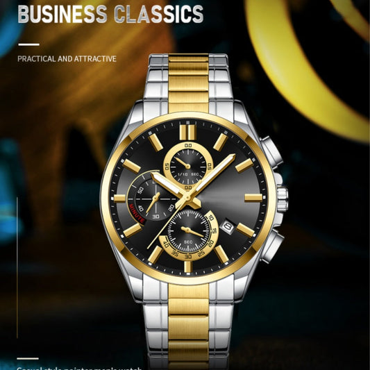 Zakelijk polshorloge van roestvrij staal voor heren