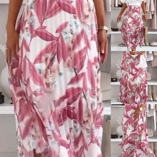 Eleganter Damen-Faltenrock mit Print