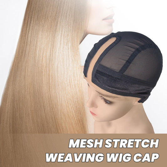 4*5 inch U sectie mesh stretch weave pruik cap