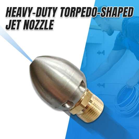 🔥Zware torpedovormige jetmond voor het reinigen van afvoeren met een hoog debiet