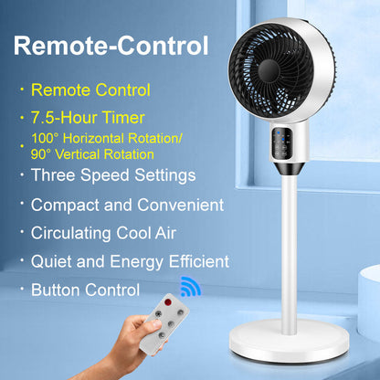 🎁Multi-function Remote Control Smart Fan（Prevent your child from catching a cold by blowing the air conditioner, this fan will help you out）