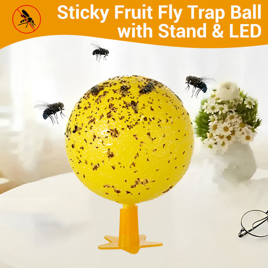 🚫🪰🦟Plakkerige fruitvliegenvalbal met standaard en LED