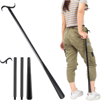 Verstelbare lange schoenlepel met sokkenlichter voor senioren