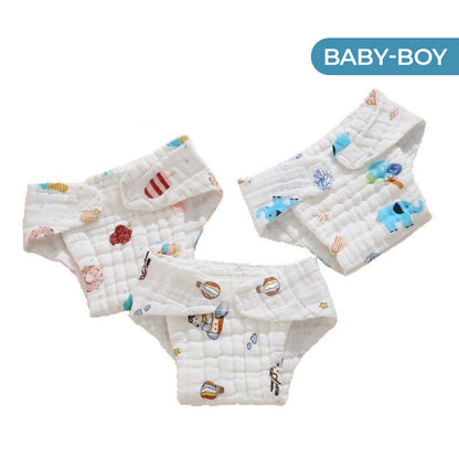 Verstelbare katoenen cartoon babyluiers