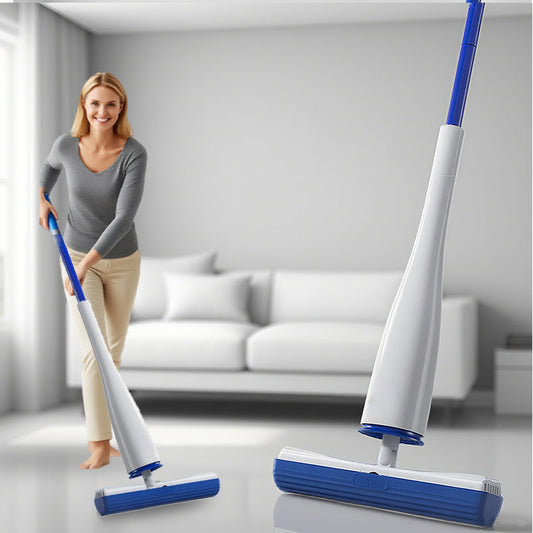 Zelfwringende mop handsfree met staande opbergruimte