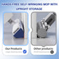 Zelfwringende mop handsfree met staande opbergruimte