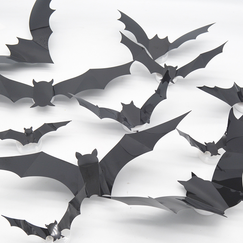 🦇 Decoración de Halloween: Lámpara de Pared LED 3D con Forma de Murciélago
