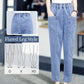 Dames Elastische Jeans met Hoge Taille en Rechte Pijpen