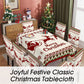 Joyful Festive Classic Christmas Tablecloth