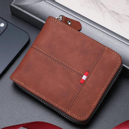 👜🔥 ¡50% DE DESCUENTO! Cartera Cuadrada Vintage Informal para Hombre – Piel Envejecida, Compacta y con Estilo Retro Diario 👔✨