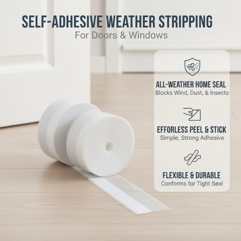 Burletes autoadhesivos para puertas y ventanas
