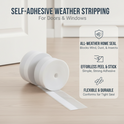 Burletes autoadhesivos para puertas y ventanas