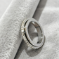 🎄Oferta especial de Navidad🎄Anillo giratorio de titanio y acero con circonit