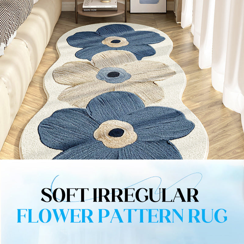 🌸Alfombra suave con patrón floral irregular
